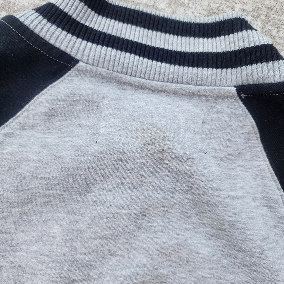 Y2K Fox Racing Women's Sweatshirt Style Gray Black Bomber‎ Zip Up Jacket, Sz M - Picture 9 of 10